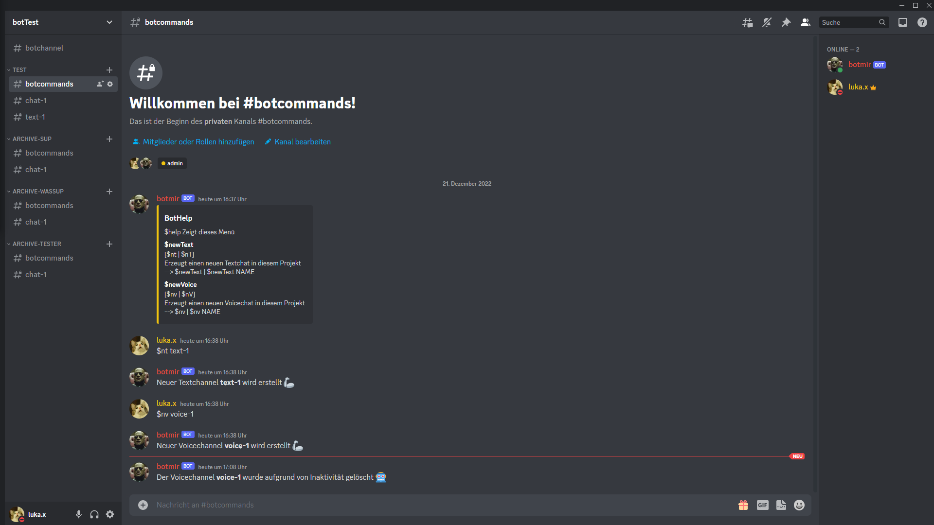 Discord display