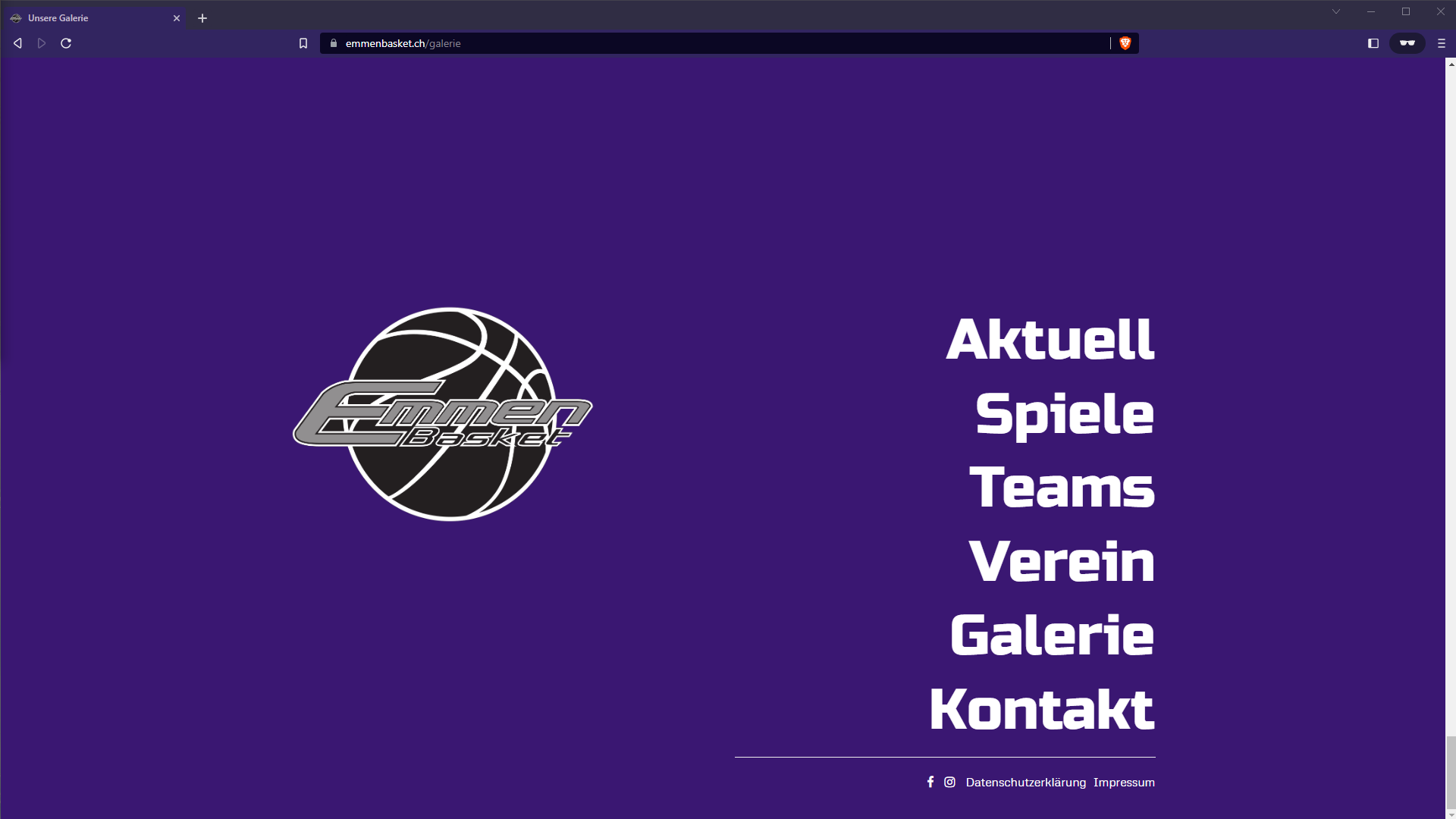 Emmen Basket footer display