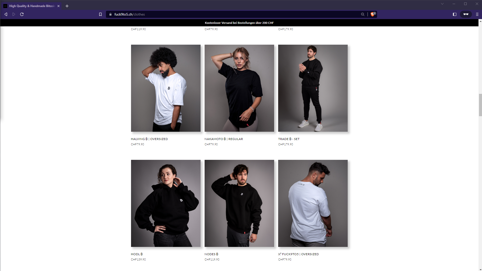 Fuck9To5 Frontpage overview