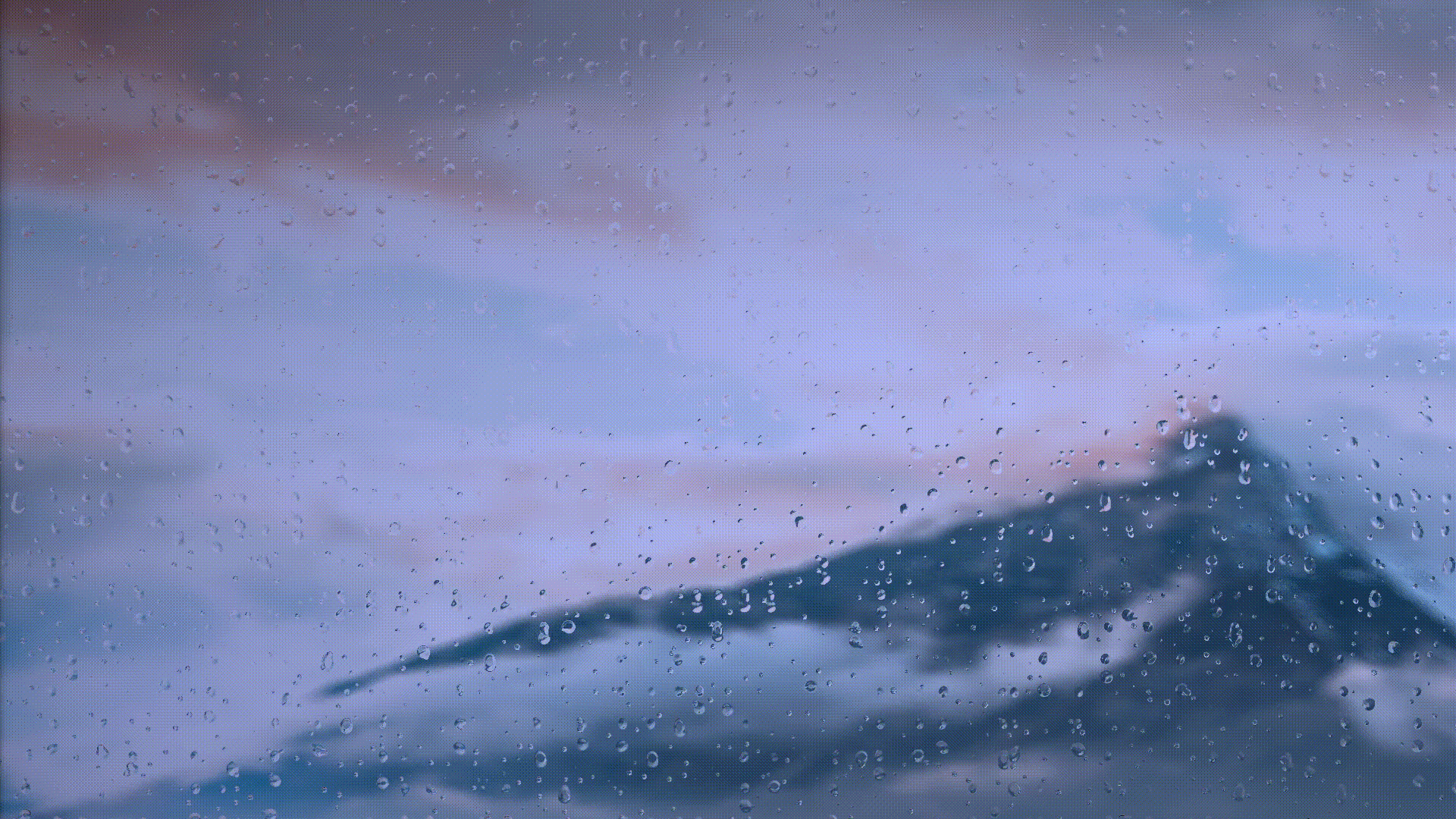 Gif with rain and mountains