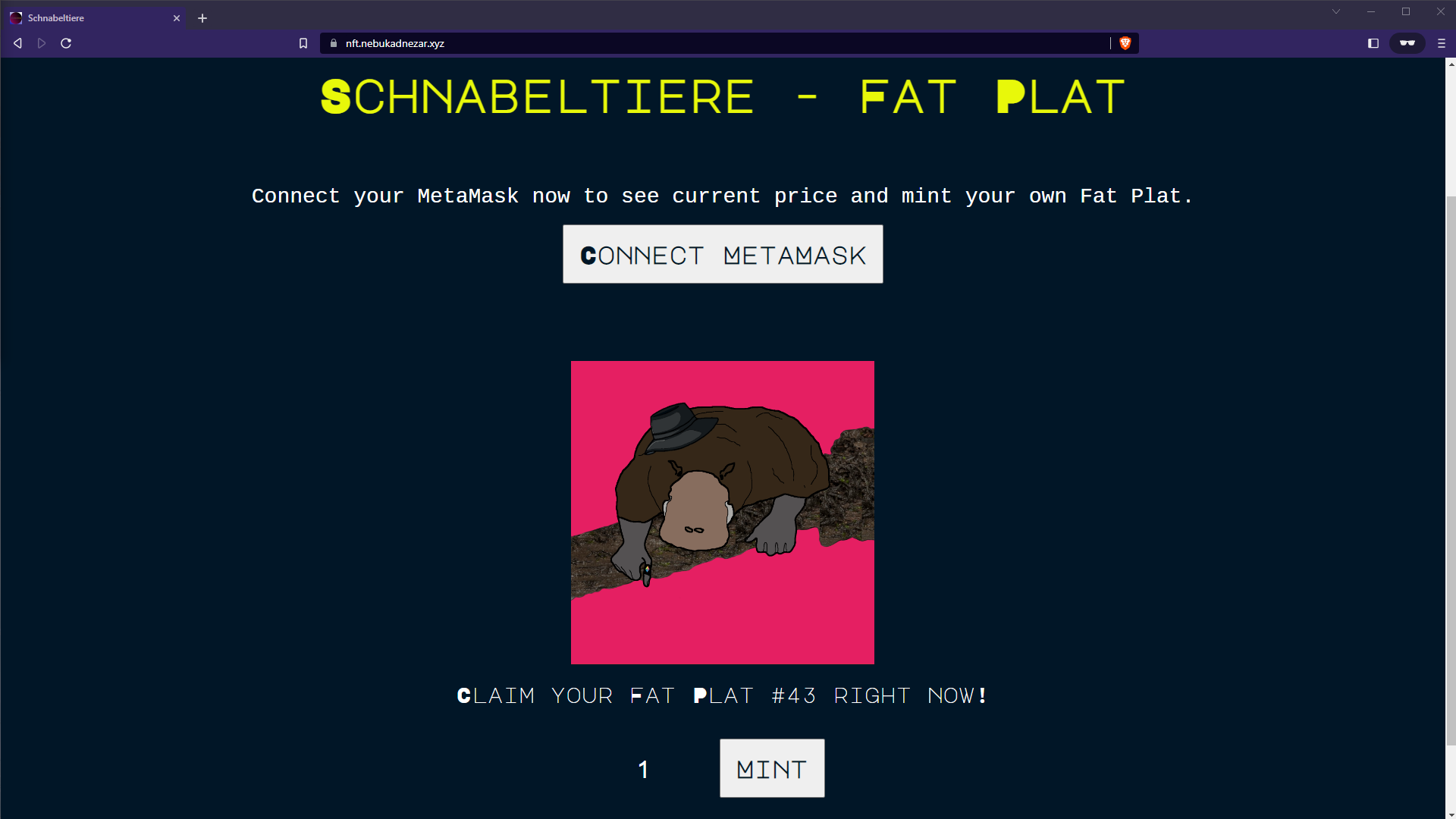 Schnabeltiere home page
