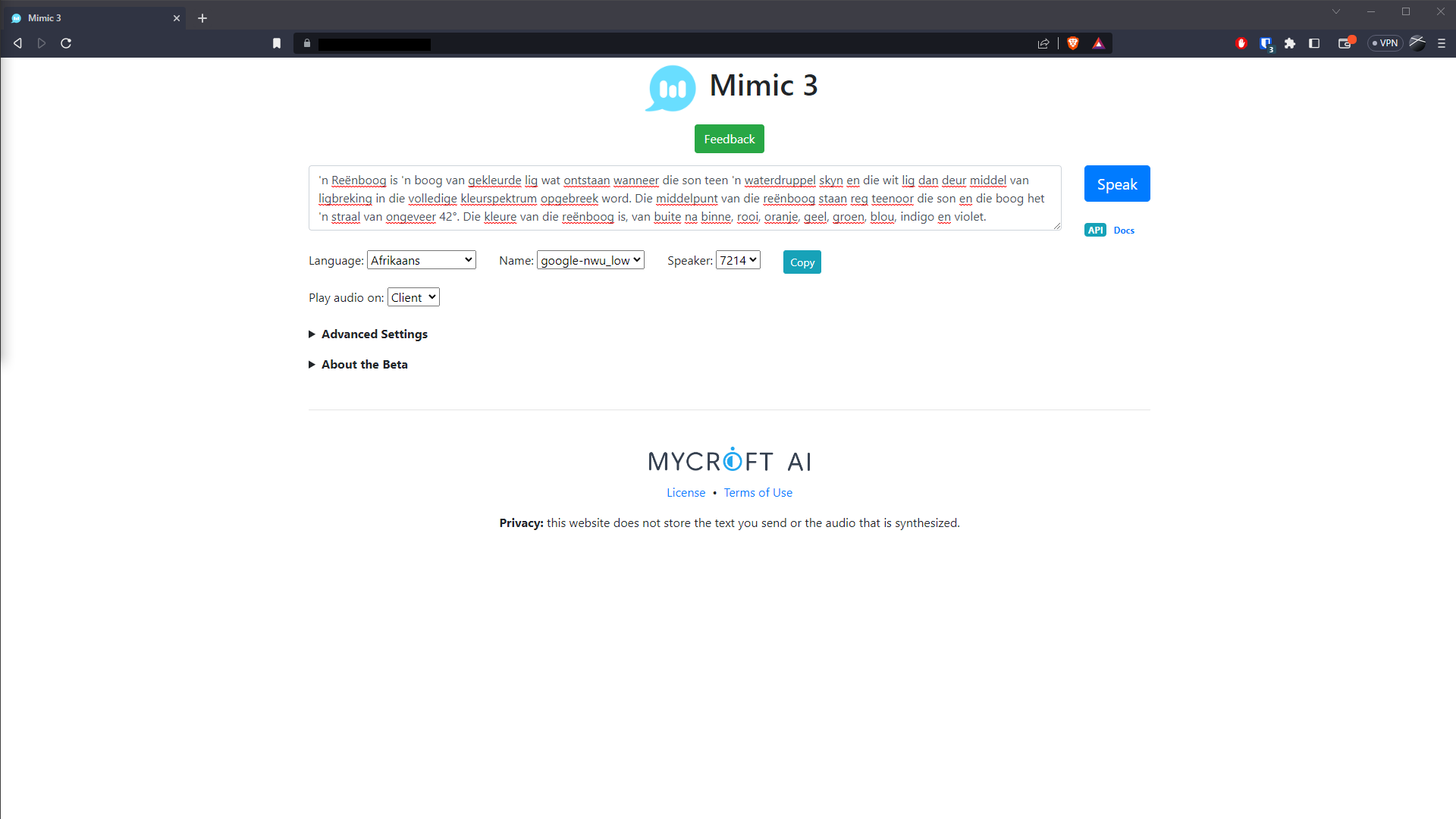 Mimic3 Dashboard